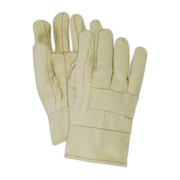Magid Textile Gloves, Cotton, Band Top Cuff Natural, Men's (Fits Large), 12 PK 97KBT - main